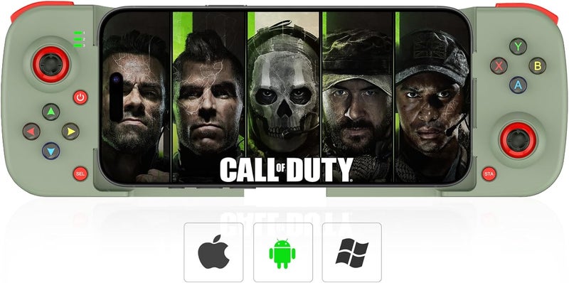 Megadream Mobile Game Controller Gamepad for iPhone iOS Android PC: Works with iPhone 14/13/12/11/X, iPad, Samsung Galaxy, TCL, Tablet, Call of Duty, Apex Legends - Directly Play (Green) - Image 1