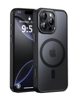 ZORIK iPhone 16 Pro Max Magnetic MagSafe Case,【Full Shockproof Protection】Translucent Matte Back, Slim Phone Cover with Strong Magnet for Apple 16 Pro Max (2024)(Black)  - Image 1