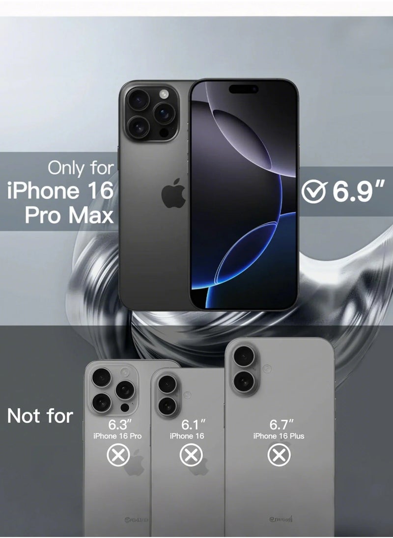 ZORIK - iPhone 16 Pro Max Magnetic MagSafe Case,【Full Shockproof Protection】Translucent Matte Back, Slim Phone Cover with Strong Magnet for Apple 16 Pro Max (2024)(Black) - Image 1