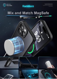ZORIK iPhone 16 Pro Max Magnetic MagSafe Case,【Full Shockproof Protection】Translucent Matte Back, Slim Phone Cover with Strong Magnet for Apple 16 Pro Max (2024)(Black)  - Image 3
