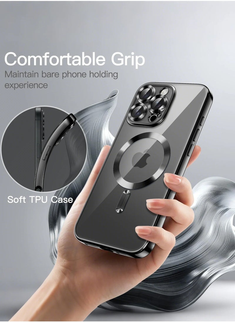 ZORIK - iPhone 16 Pro Max Magnetic MagSafe Case,【Full Shockproof Protection】Translucent Matte Back, Slim Phone Cover with Strong Magnet for Apple 16 Pro Max (2024)(Black) - Image 1