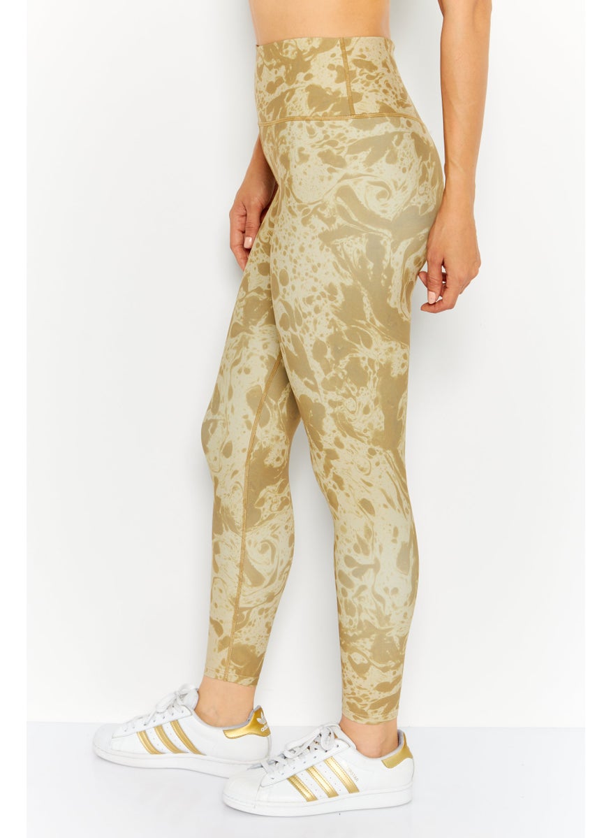 Sage Collective Women Sportswear Fit Yoga Leggings, Khaki  - Image 3