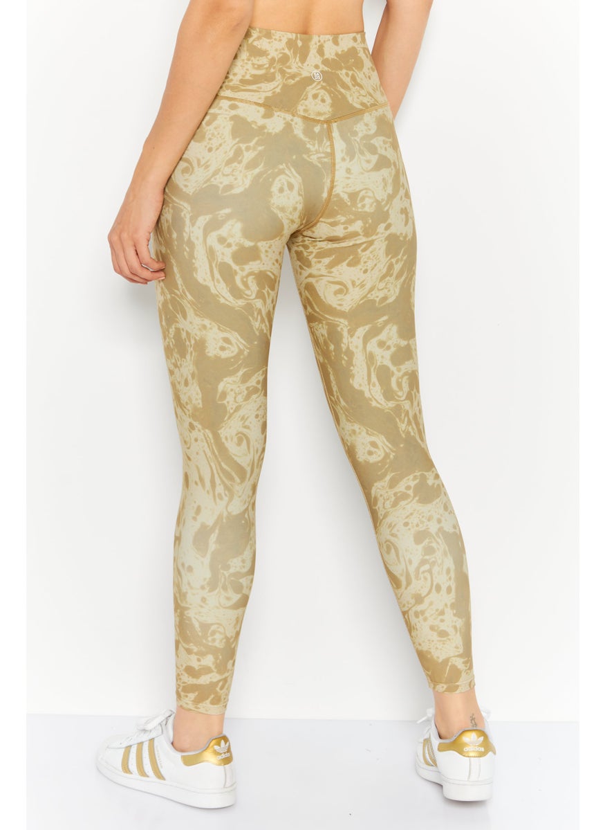 Sage Collective Women Sportswear Fit Yoga Leggings, Khaki  - Image 4