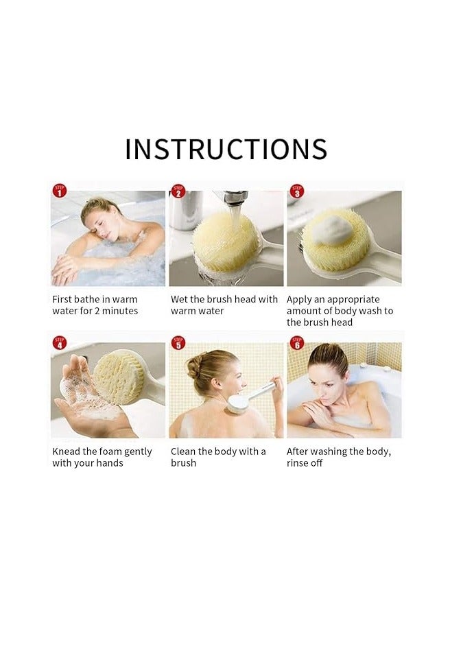 Spaceshoop Dry and Bath Body Brush with Long Handle, Exfoliating, Stimulate Blood Circulation (multicolor) - Image 3