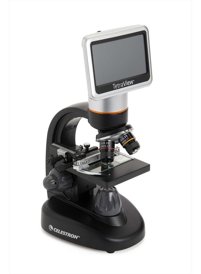 Celestron – TetraView LCD Digital Microscope – Biological Microscope with a Built-In 5MP Digital Camera – Adjustable Mechanical Stage –Carrying Case and 2GB Micro SD Card  - Image 2