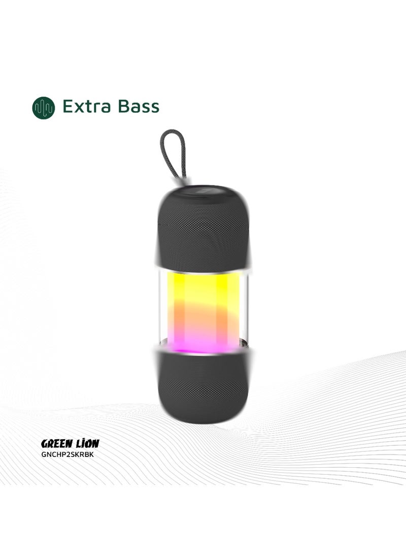GREEN LION Portable Speaker Change Pro with RGB Lights / TWS Function /TF Card Input/ Extra Base/Long Battry Life/ Bluetooth V5.3 / Uninterrupted Music Playback / Powerful Stereo Sound - Black - Image 5