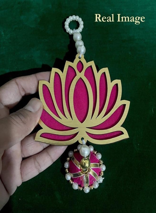vissera Lotus Wall Decoration Item for Home | Lotus Hangings for Festival, Temple, Function | Decorative Item for Pooja | Kamal Flower for Wall Décor | MDF wooden Lotus Hanging for Décor - Image 5