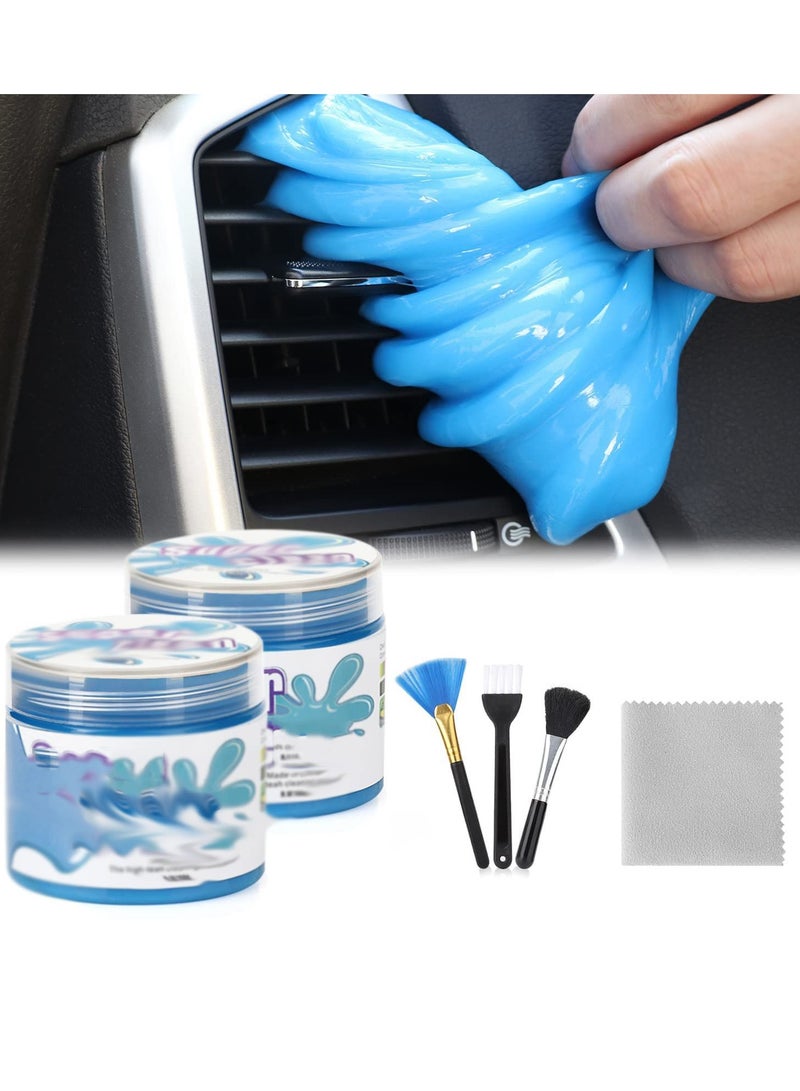 SYOSI Car Cleaning Gel 2 Pack Detailing Putty Clean Slime Universal Auto Dust Keyboard Cleaner Automotive Interior Cleaning Sticky Mud Detail Tools for Laptop  - Image 1