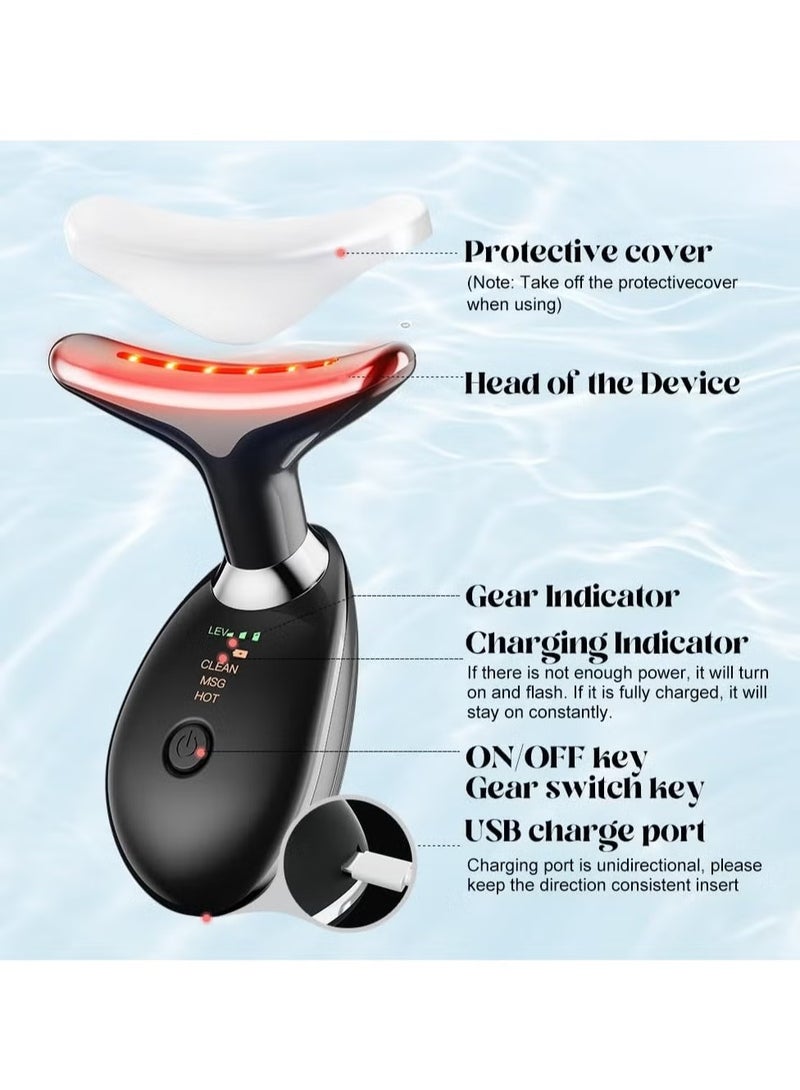 TIGER Neck Face Massager Face Sculpting Tool – 3 Colour Modes & Vibration for Facial Massaging, Reduces Double Chin, Lifts & Firms Skin for a Contoured Look - Image 2