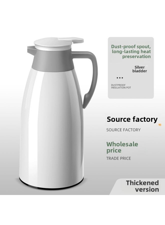Thermal Pot Household Large Capacity Hot Water Bottle Kettle Office Thermos Glass Liner Kettle Gift LOGO-Color:Dust-proof Mouth Ivory White (reserved Customized)-Capacity:2.0L - Image 3