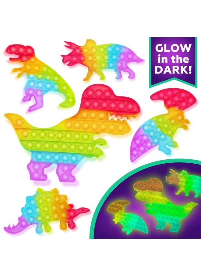 Zen Laboratory - Dinosaur Toys Party Favors For Kids Fidget Toy Pop Its Bulk Pack Stocking Stuffers Sensory Toys Autistic Children Autism Adhd Boys Girls Treasure Prize Box Fidgets Popit Classroom Small Stress Gift - Image 1