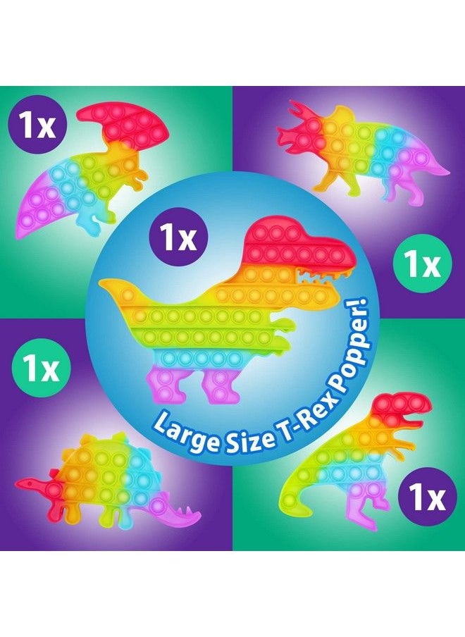 Zen Laboratory - Dinosaur Toys Party Favors For Kids Fidget Toy Pop Its Bulk Pack Stocking Stuffers Sensory Toys Autistic Children Autism Adhd Boys Girls Treasure Prize Box Fidgets Popit Classroom Small Stress Gift - Image 1