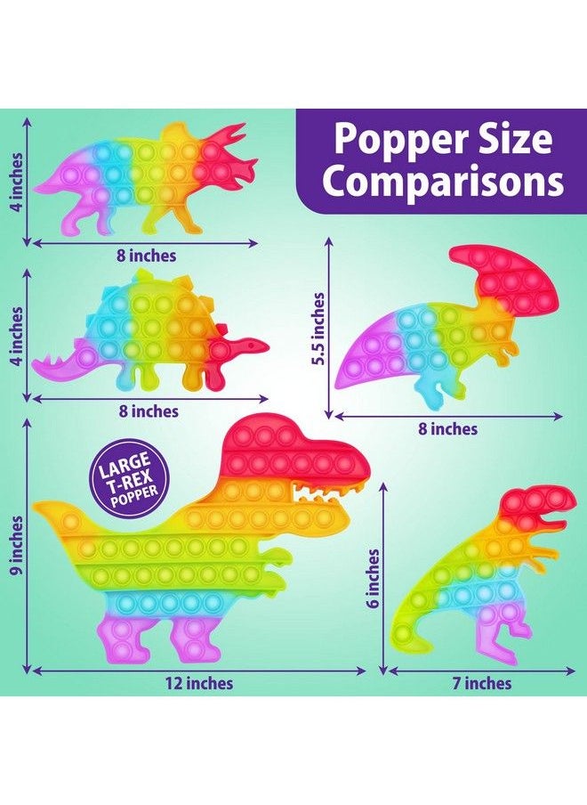 Zen Laboratory - Dinosaur Toys Party Favors For Kids Fidget Toy Pop Its Bulk Pack Stocking Stuffers Sensory Toys Autistic Children Autism Adhd Boys Girls Treasure Prize Box Fidgets Popit Classroom Small Stress Gift - Image 1
