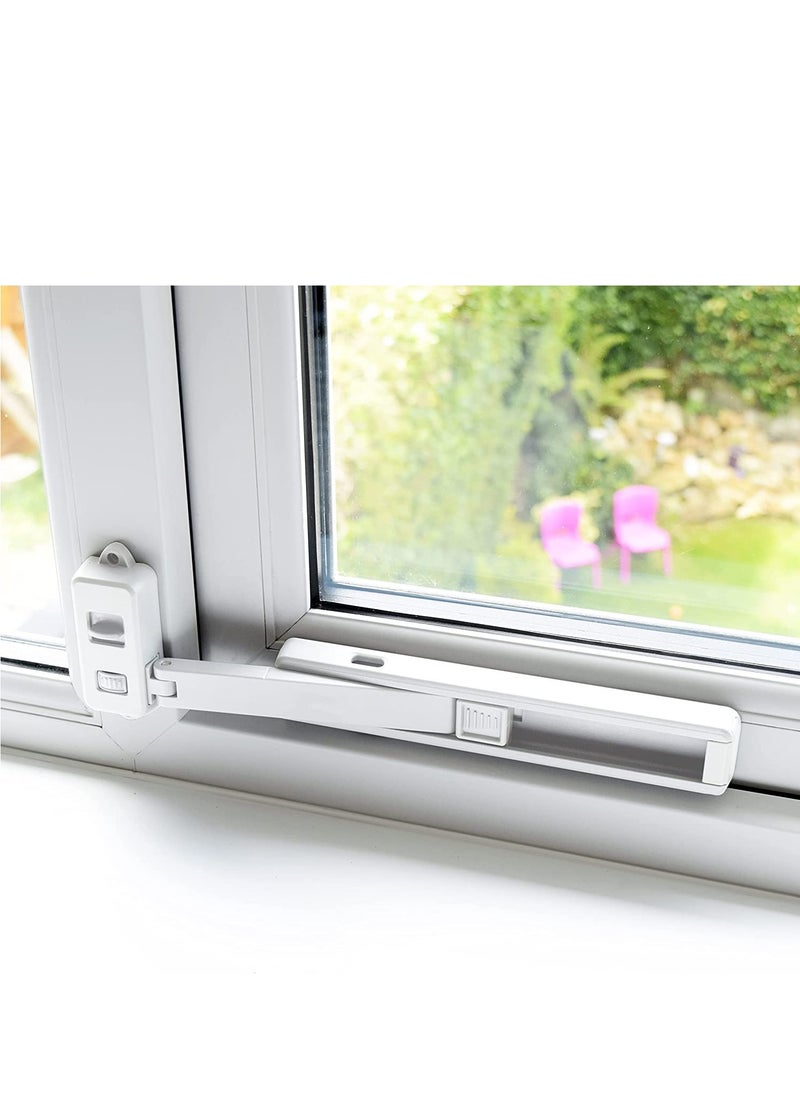 SYOSI - Window Restrictor Child Safety Locks for UPVC, Wooden, Metal, Aluminum Window Frames, Self Adhesive, No Tools or Drilling, Easy Install - Image 1