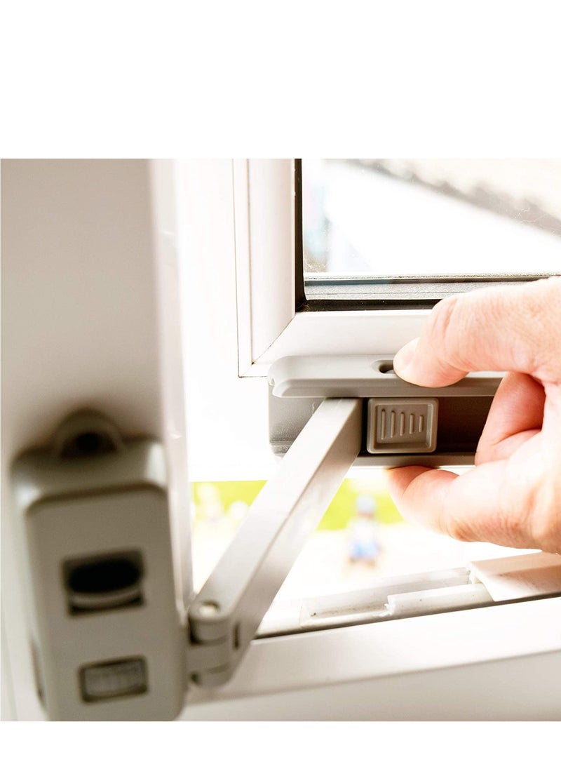 SYOSI - Window Restrictor Child Safety Locks for UPVC, Wooden, Metal, Aluminum Window Frames, Self Adhesive, No Tools or Drilling, Easy Install - Image 1
