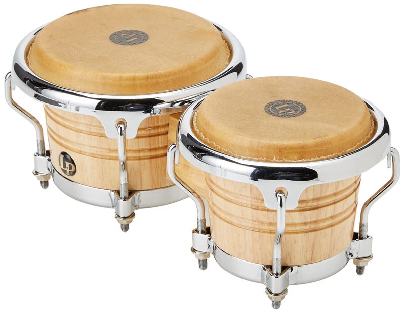 Latin Percussion LPM199-AW LPMC Mini Tunable Natural Wood Bongos - Image 2