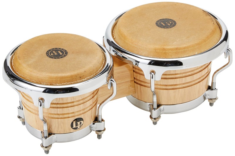Latin Percussion LPM199-AW LPMC Mini Tunable Natural Wood Bongos - Image 1