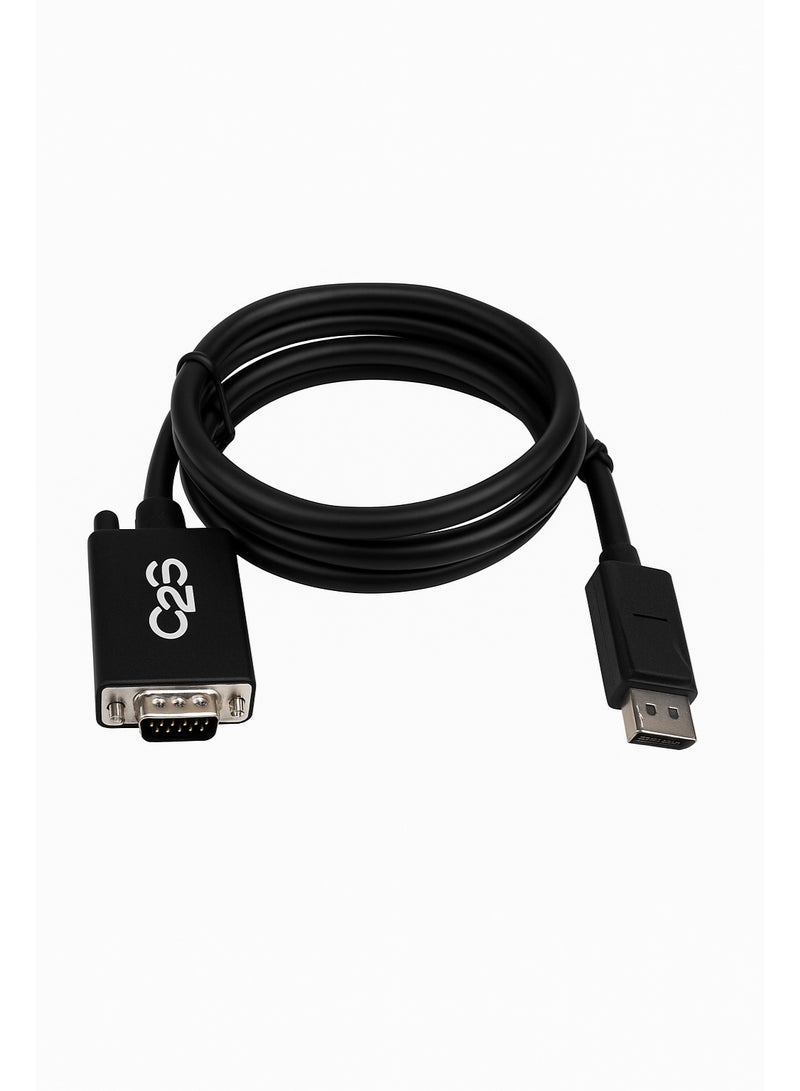 C2G DisplayPort (DP) Male to VGA Male Cable – 1.5 Meter, High-Resolution Adapter for Monitors and Projectors - Image 2