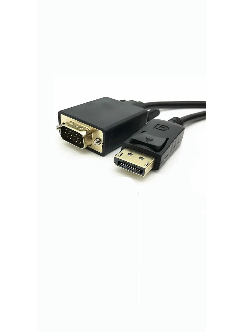 FUJISHKA DisplayPort (DP) Male to VGA Male Cable – 1.8 Meter, High-Resolution Adapter for Monitors and Projectors - Image 2