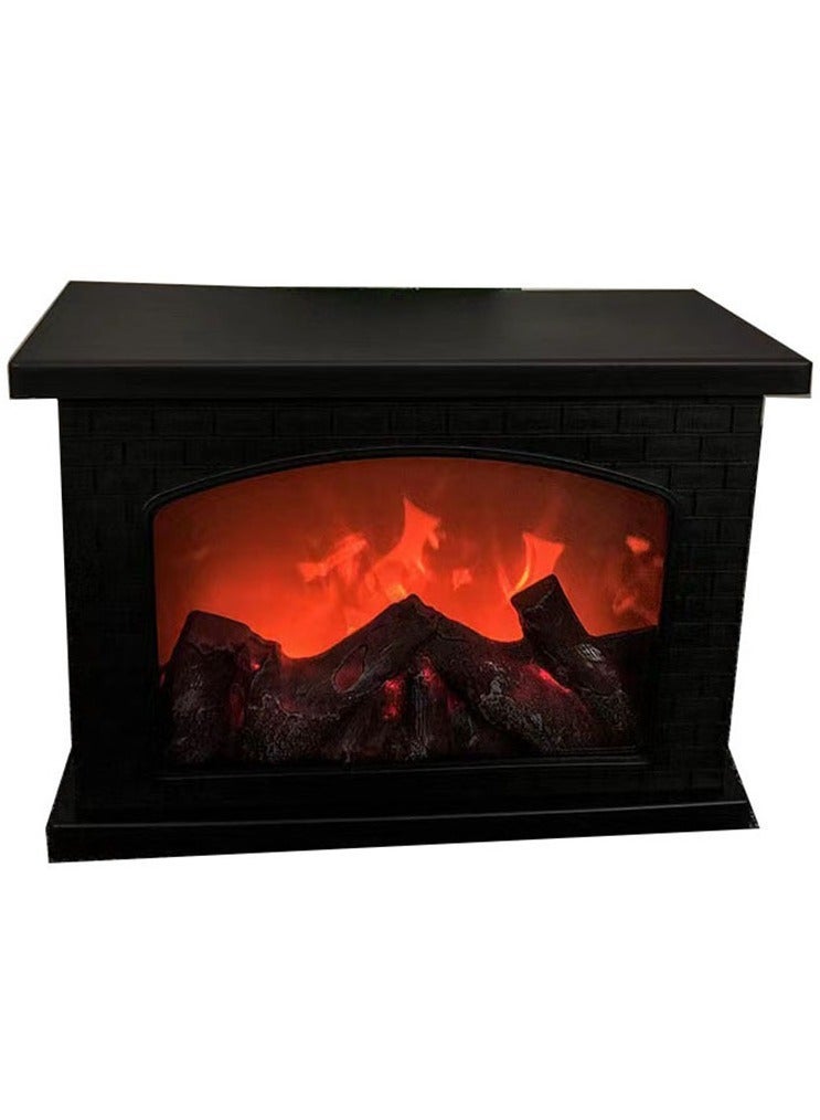 East Lady Simulated  Led Fireplace  Lantern Home Decoration Black-27.8x11.5x20cm - Image 1