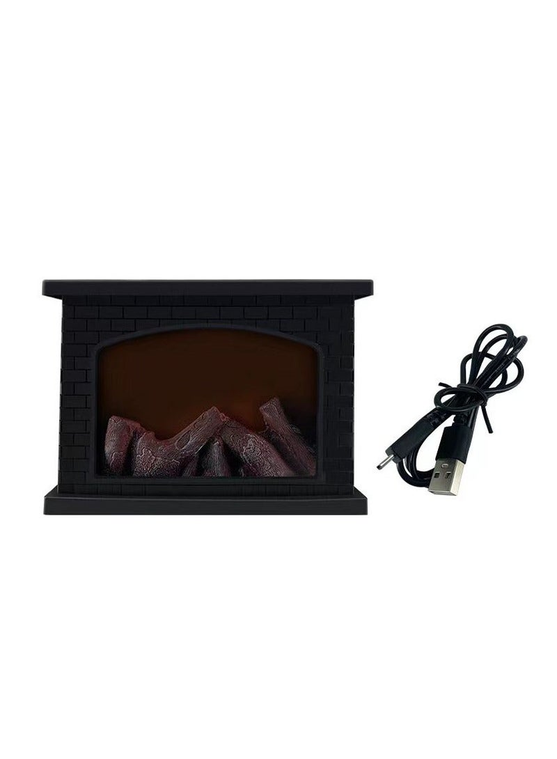 East Lady Simulated  Led Fireplace  Lantern Home Decoration Black-27.8x11.5x20cm - Image 3