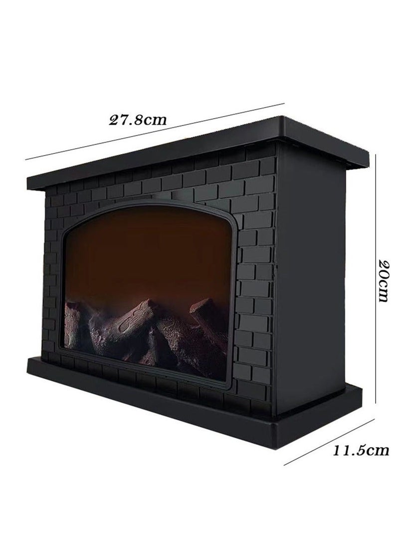 East Lady Simulated  Led Fireplace  Lantern Home Decoration Black-27.8x11.5x20cm - Image 2