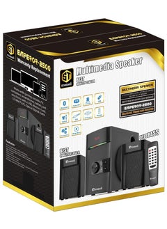 Standard Speaker Standard 2.1 EMPEROR 2500 Power 25 Watt illuminated multimedia speaker Optical Cable - Aux - Bluetooth - Usb - Sd card - Radio - Led Screen - Remote - Full Function  - Image 1