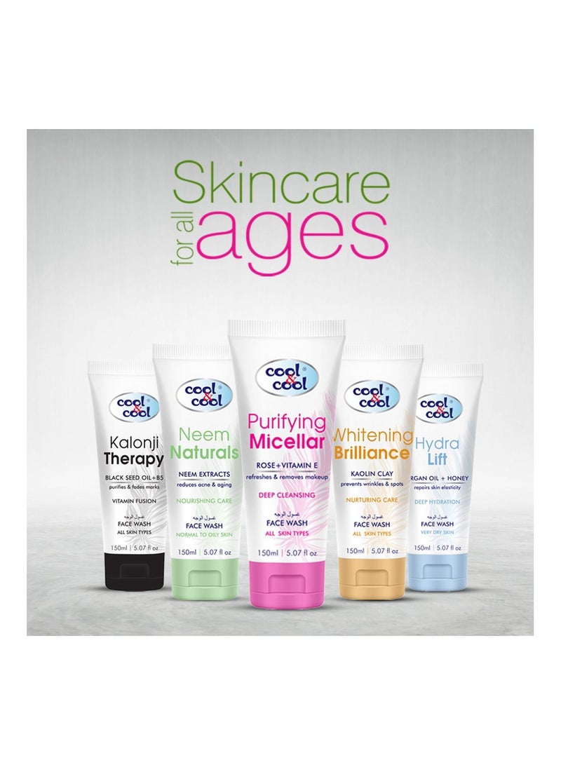 كول اند كول غسول الوجه كول آند كول المنقي ميسيلار 150 مل - الورد + فيتامين E، خالي من البارابين، ينعش ويزيل المكياج، تنظيف عميق لجميع أنواع البشرة - Image 5