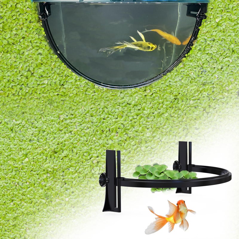Pryitier Aquarium Floating Plant Barrier, Floating Plant Corral Self Adjusts to Water Level Fish Tank Fence Keeps the Floaters Away from the Filter - Image 1