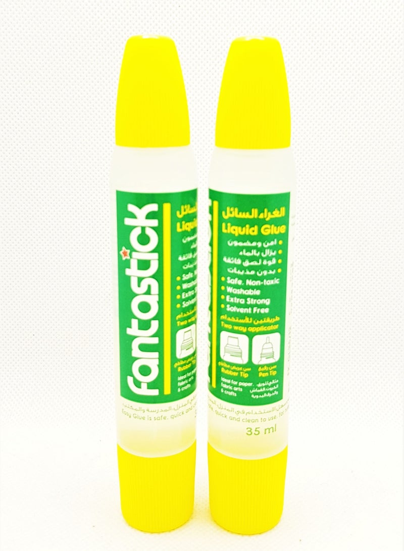 Fantastick 2-Piece Non-Toxic Liquid Glue 35ml