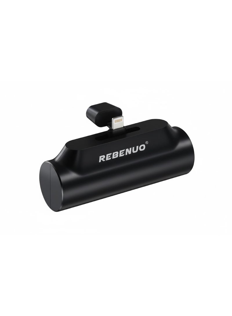 ريبنيو بنك طاقة صغير 5000 مللي أمبير في الساعة، شاحن محمول، حزمة بطارية خارجية فائقة الصغر مع منفذ Apple وشحن سريع، بنك طاقة احتياطي خفيف الوزن بحجم الجيب للهواتف الذكية والأجهزة اللوحية والسفر والاستخدام في حالات الطوارئ - خرج عالي السرعة وشحن آمن - Image 1