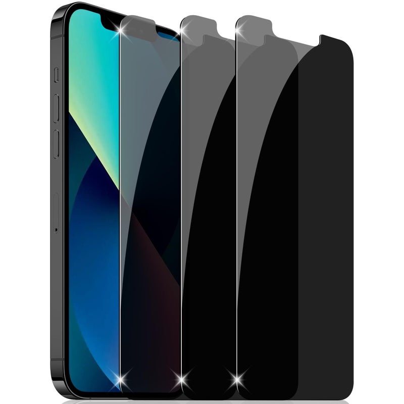 YMHML 3 Pack for iPhone 16e / 14/13 / 13 Pro Privacy Screen Protector, Anti Spy Privacy Screen for iPhone 14/13/13 Pro/16e Accessories, Private Case Friendly Film - Image 1
