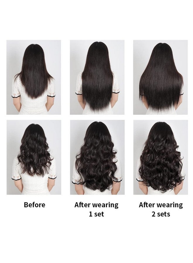 HSPJHTM Brown Hair Extensions，Hspjhtm Clip In Hair Extensions For Women，Halloween Hair Extension 22" Synthetic 5Pcs Long Straight Natural Thick Hair Pieces Chestnut Brown Full Head Golden Copper - Image 5