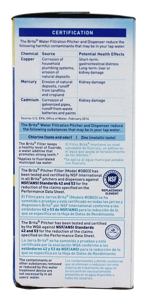 BRITA فلاتر استبدال إبريق مياه بريتا، أبيض 3 فلاتر - Image 3