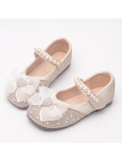 Generic Girls' leather shoes new style children's soft sole crystal princess shoes bow stage performance shoes  - Image 4