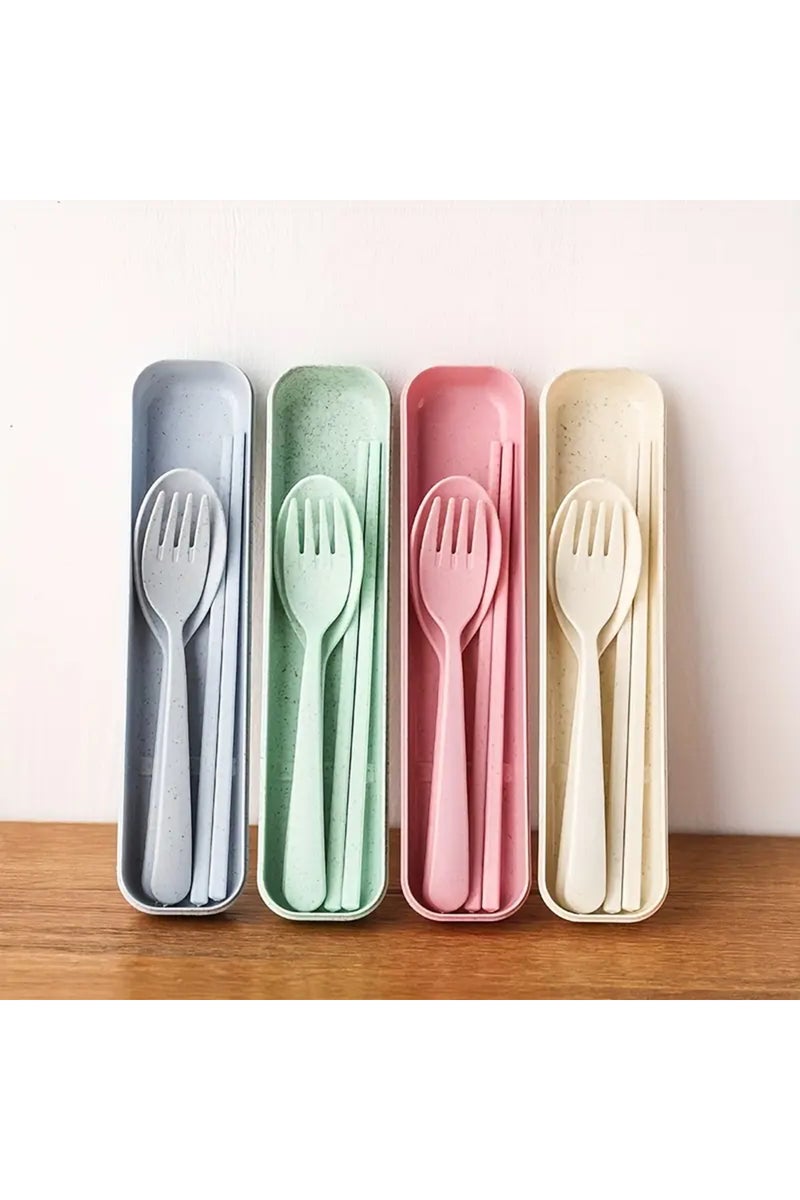 Star Babies Insulated Mini Lunch Bag with Foldable Fork- Spoon Set Pink - Image 1