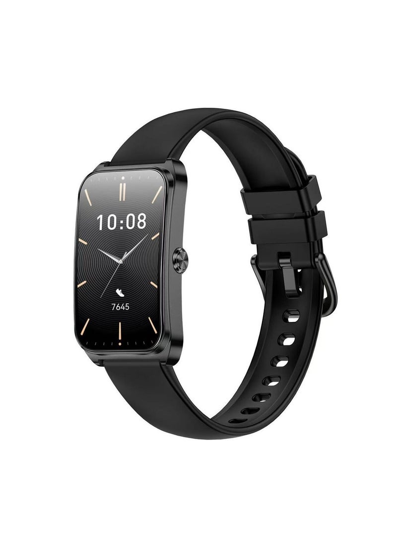 KM 98 Smartwatch with 1.47-inch curved screen and heart rate monitor, BLACK - Image 1