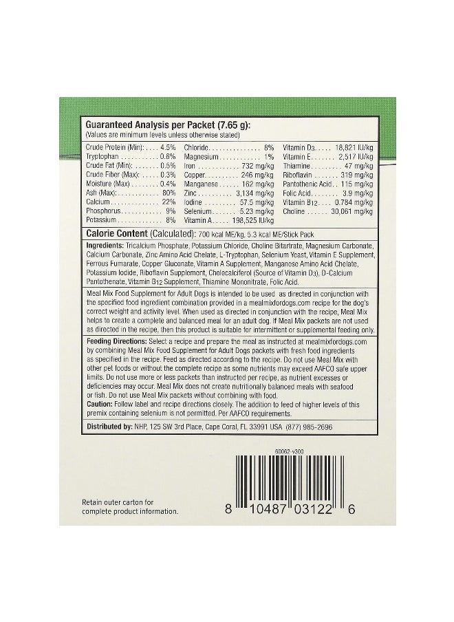 Dr. Mercola Dr. Mercola, Meal Mix, Food Supplement, For Adult Dogs, 30 Packets, 0.26 oz (7.65 g) Each  - Image 2