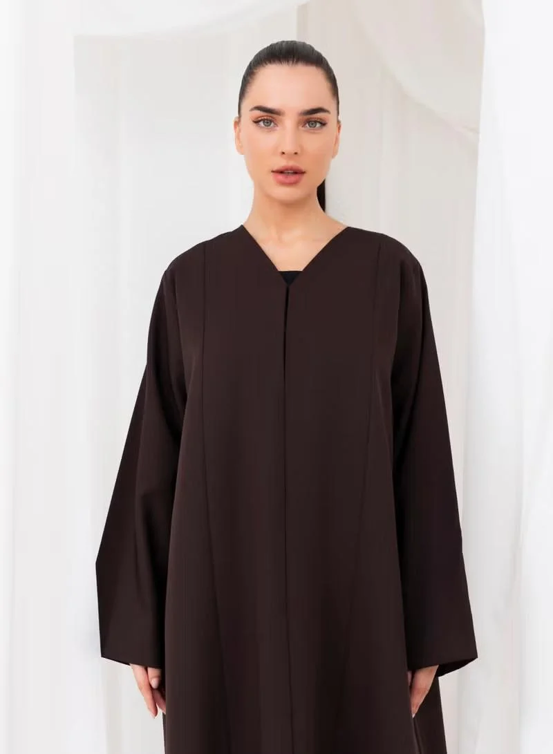 Nikias  Nikias Crepe Elegant Abaya With One Pleate Both Sides for Women | Best Price UAE
