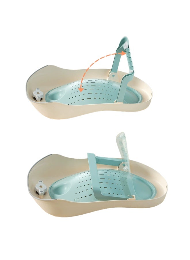 Baby Bath Net Washing Pad Newborn Baby Net Bag Bath Bed Child Folding Bath Rack Foldable Baby Bath Net Regular Pink - Image 3