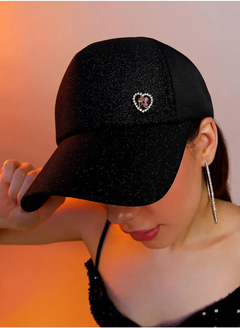 Haute Sauce Bling Heart Baseball Cap