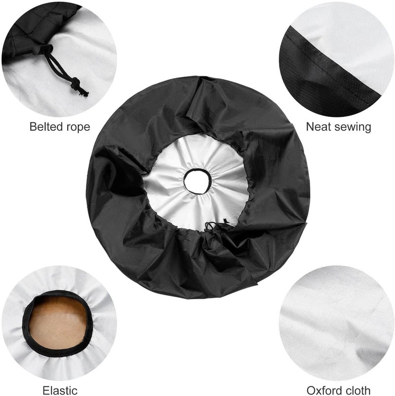 Delerain White Daisy Spare Tire Cover with Backup Camera Hole - Image 5