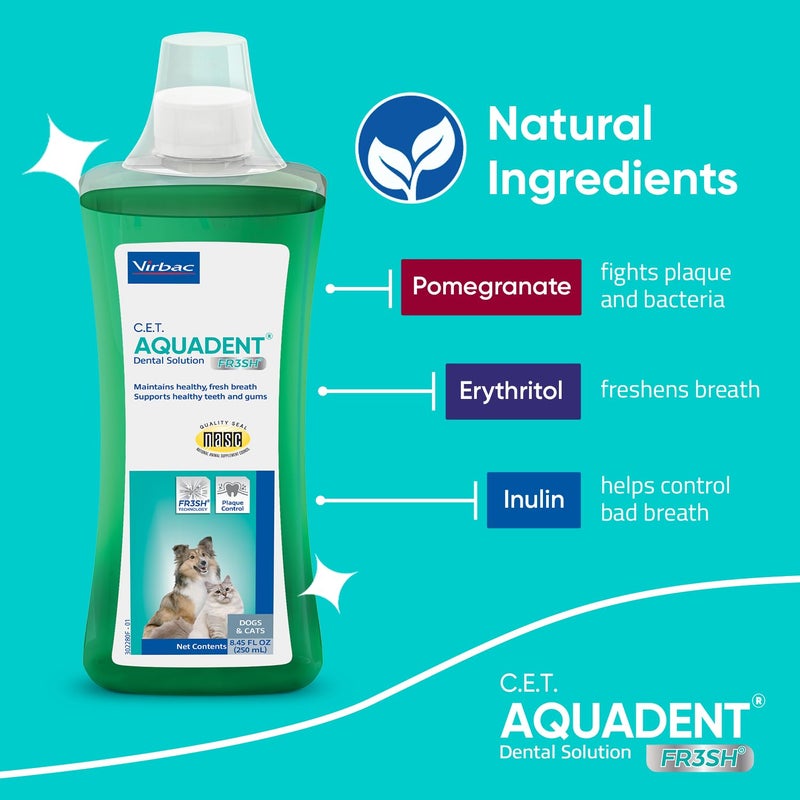 Virbac C.E.T. Aquadent Dental Solution for Dogs and Cats (500 ml) - Image 4
