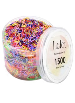 Lelet 1500 Pcs Colorful & Black Mini Elastic Hair Ties – Soft Rubber Bands for Baby Girls & Kids | No Pull Ponytail Holders | Gentle, Durable Polybands  - Image 1