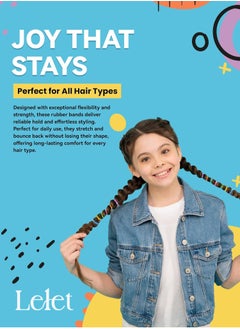 Lelet 1500 Pcs Colorful & Black Mini Elastic Hair Ties – Soft Rubber Bands for Baby Girls & Kids | No Pull Ponytail Holders | Gentle, Durable Polybands  - Image 2