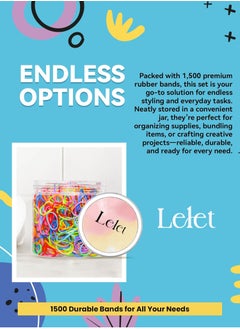 Lelet 1500 Pcs Colorful & Black Mini Elastic Hair Ties – Soft Rubber Bands for Baby Girls & Kids | No Pull Ponytail Holders | Gentle, Durable Polybands  - Image 4