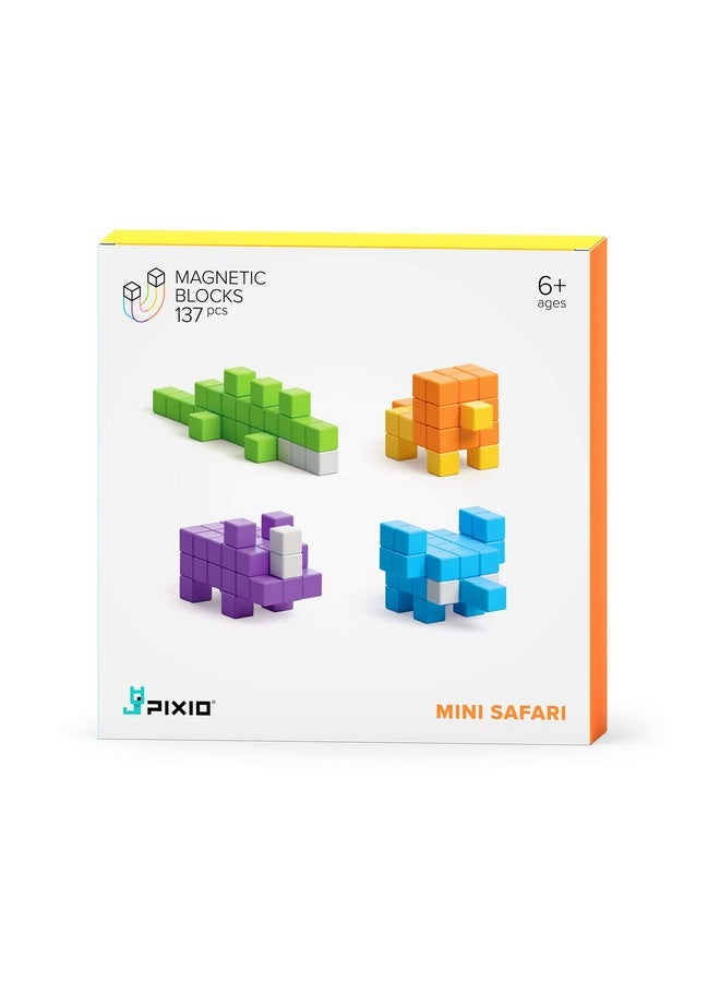 PIXIO Mini Safari - Magnetic Blocks Building Toys in Pixel Art Style - Arts and Crafts Kids Toys - Building Blocks - Learning Toys - Image 1