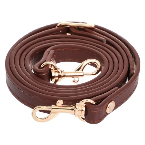 RAYNAG Leather Crossbody Strap Replacement, Adjustable Purse Strap, Handbag Shoulder Strap Replacement with Gold Hardware, Coffee - Image 1