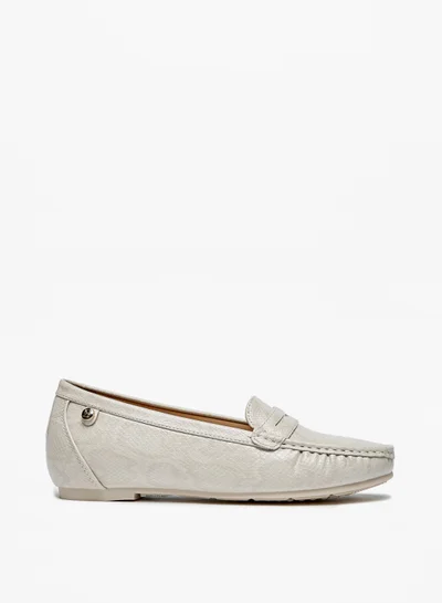 Flora Bella By Shoexpress Womens Textured Slip On Loafers By Shoexpress