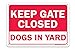 Sigo Signs Sigo Signs Keep Gate Closed Sign, Dogs in Yard Sign, Large 14 X 10 Aluminum, for Indoor or Outdoor Use - USA Made of  - Image 2